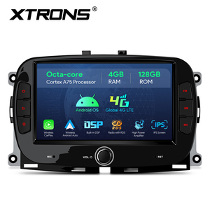 XTRONS 7 pouces Octa Core 4+128 Go Global 4G Écran IPS 1024x600 Lecteur multimédia stéréo de navigation automobile Android pour Fiat 500 - Product Image 4