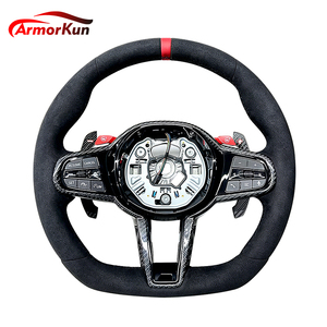 Volante Sportivo in Fibra Scamosciata per BMW M1 M2 G F30 F10 E90 F32 F36 M340i F22 F11 540i M3 M5 M4 X3/X5 Serie 3 - Product Image 1