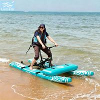 Ponton long à une place avec cadre en aluminium et tapis flottant avant haute pression pour lac, facile à ranger, de Chine Lumark