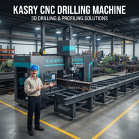 Machine de perçage et de fraisage CNC à haute efficacité Kasry pour poutres en H, structure en acier, atelier, positionnement automatique, usage intensif