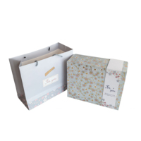 Coffrets cadeaux exquis personnalisés imprimés ciel et terre boîtes de couverture emballage réutilisable fleur motif boîte avec feuille d'or estampage