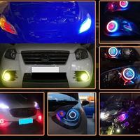 Anneaux Halo 2025 pour Voiture, Phares LED Angel Eyes 60mm 70mm 80mm 90mm 95mm 100mm 110mm 120mm RGB Couleur avec Clignotant