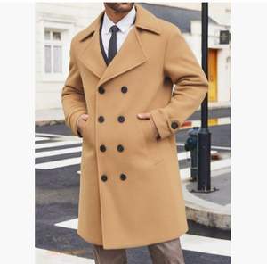 Otoño e invierno, nuevo estilo, chaqueta de <span class=keywords><strong>hombre</strong></span> europea y americana, abrigo de lana de longitud media con doble botonadura para <span class=keywords><strong>hombre</strong></span> - Product Image 1