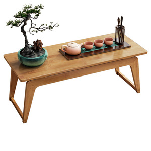Table basse en bois de style japonais, faite à la main, pour salle tatami - Product Image 5