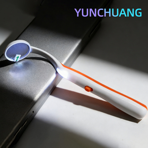 Miroir buccal dentaire à LED anti-buée avec manche en plastique, outil d'examen buccal dentaire avec lumière, miroir buccal, endoscope buccal - Product Image 1