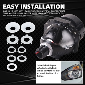 SANVI S61 New <b>Light</b> Car <b>Accessories</b> 2.5-inch H4 H7 Headlights White Color Lamp Cooling Fan Laser LED Headlight - Product Image 4