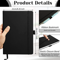 Carnet de notes A5 personnalisé à couverture rigide, papier épais 100 g/m², 80 feuilles, avec élastique et porte-stylo, logo personnalisé, vente en gros pour bureau et école