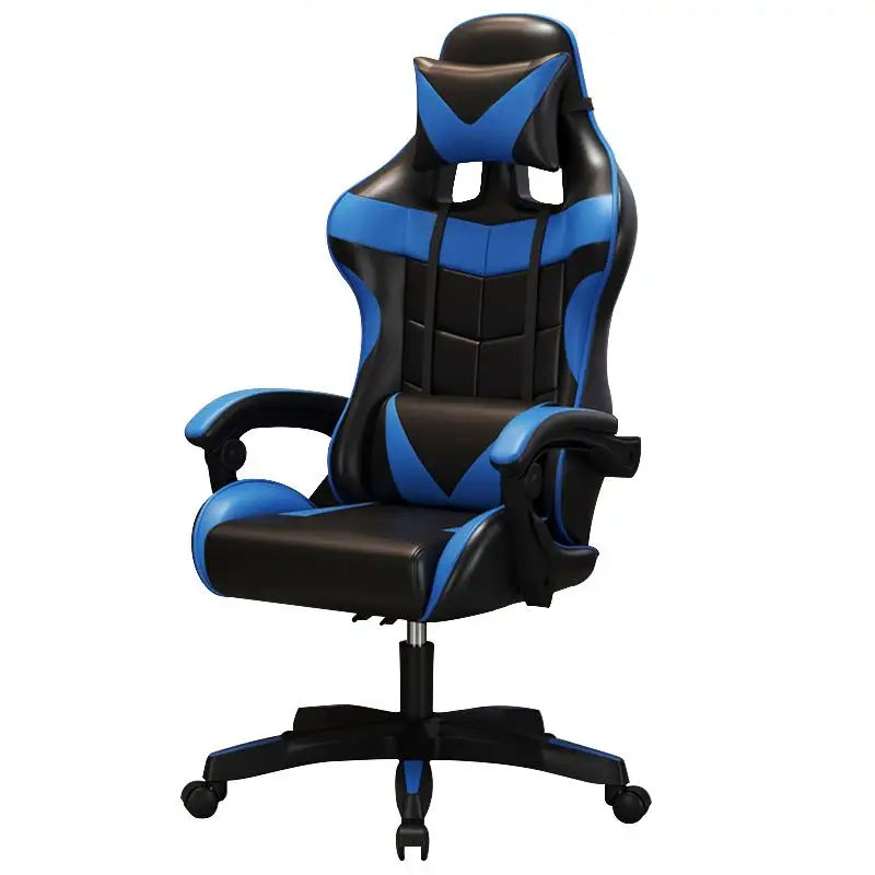 Chaise pivotante de direction en cuir synthétique PU de couleur mélangée ergonomique réglable à bas prix pour le bureau/les jeux/l'étude avec pieds chromés