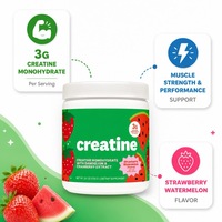 Créatine monohydrate 3g Extrait de pissenlit et de canneberge Saveur fraise et pastèque 255g Complément alimentaire pour la force musculaire