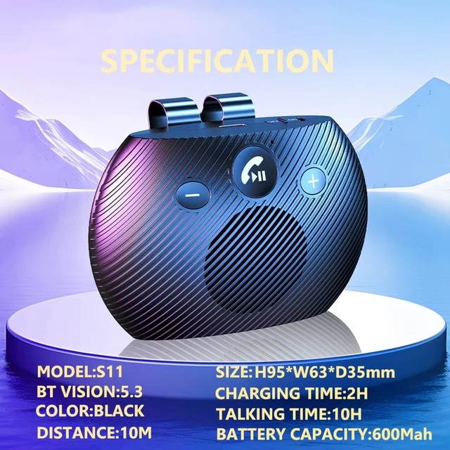 S11 Wireless Handsfree Car Kit Speakerphone,Music MP3 Player Connect Phones Speaker