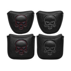 Housse de putter de golf en cuir PU brodée, prix d'usine, pour mallet putter - Product Image 1