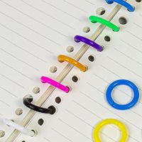 15mm 50mm Bunte Plastik-Buchringe Doppel-Schnappverschluss Loseblatt-Binderinge für DIY-Bastelarbeiten Notizbuch Album