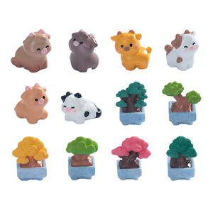 รูปปั้นสัตว์เรซิ่นขนาดเล็กพร้อมกระถางบอนไซสำหรับตกแต่งสวนใช้ได้ทั้งภายในและภายนอกอาคาร - Product Image 2