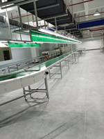 Tables de travail SMC pour ligne d'assemblage, courbe à 45/90/180 degrés, courroie en caoutchouc, 5 m/min, convoyeur tournant haute efficacité, 1/2 couche