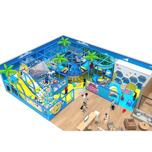 Blue Ocean Theme Kids Wholesale Indoor Playground Equipment With Soft Play <strong>Ball</strong> Pool Slide - Product Image 1