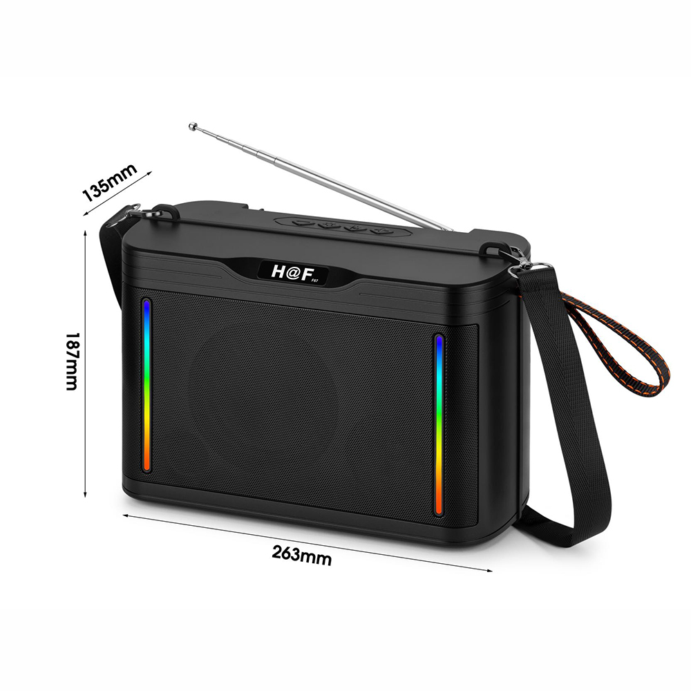 HF-F67 Big New Solar Panels Charging Stereo Woofer Wireless Portable BT Speaker FM Radio/TF/USB/TWS Blue-tooth Music Speaker · image 4
