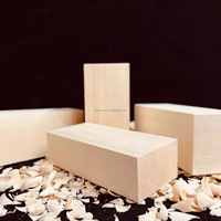 Vente directe usine – Bloc de bois de tilleul rustique non fini, écologique, 2x2x5, en bois naturel pour sculpture sur bois