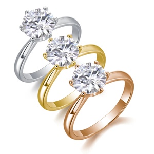 <span class=keywords><strong>Anello</strong></span> con diamanti in Moissanite di fidanzamento personalizzato gioielli 925 in argento Sterling GRA VVS <span class=keywords><strong>1</strong></span> <span class=keywords><strong>carato</strong></span> <span class=keywords><strong>solitario</strong></span> da donna <span class=keywords><strong>anello</strong></span> in Moissanite - Product Image 5