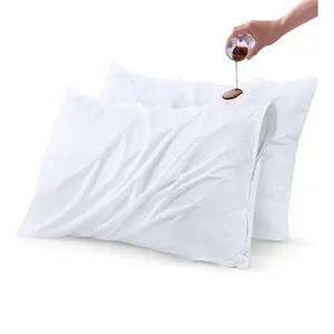 Ácaros del polvo y chinches de cama Protectores De Almohada acolchados impermeables/Fundas de almohada