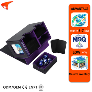 Caja de Almacenamiento Portátil Ecológica para Cartas de Yu-Gi-Oh, con Ventana de Cuero PU y 2 Divisores, para Más de 160 Cartas - Product Image 1