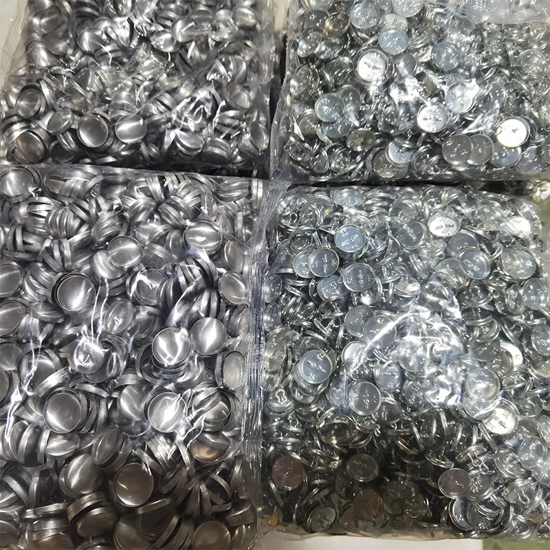 Wholesale Price Aluminum Metal Wire Shank Buttons Blank Shells Fabric Covered Buttons For Furniture Sofa Upholstery