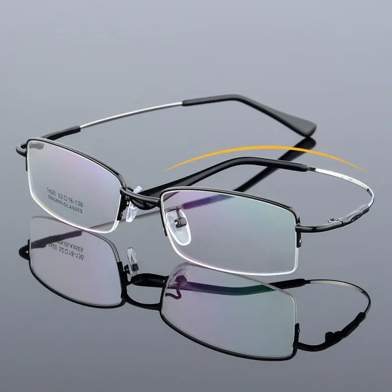 PG0165ブランドのセミリムレスチタン眼鏡メガネフレーム