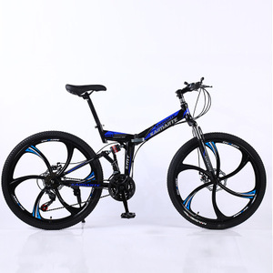Bicicleta de Montaña plegable de peso ligero, bici con freno de disco doble, 26 pulgadas y 21 velocidades - Product Image 1