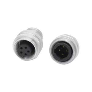 Nhiệt co lại ống hàng không Nam Nữ cắm ổ cắm IP67 M12 5 pin C mã hóa nhựa hàn cảm biến tín hiệu M12 dây kết nối - Product Image 5