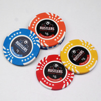 Jetons de casino composites en argile anti-contrefaçon personnalisés de 40mm compatibles NFC jetons de poker durables de 40mm