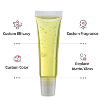 LOGO personnalisé Huile pour les lèvres hydratante Maquillage Brillant à lèvres rose dodu