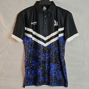 เสื้อโปโลแขนสั้นผู้ชาย PUFFIN SPORTS แบบสั่งทำพิเศษ (OEM) พิมพ์ลายแบบ Sublimation แห้งเร็ว สวมใส่สบาย โลโก้ด้านหน้า ผ้าทอ - Product Image 4