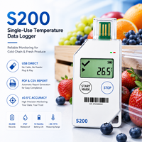 Enregistreur de données de température Potmagic S200 à usage unique avec écran LCD USB et logiciel de re-ingénierie S200