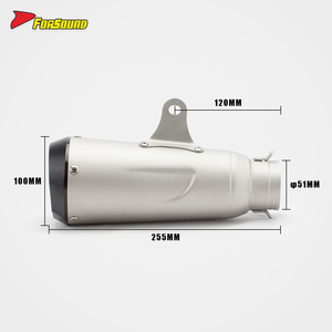 Section d'échappement universelle d'origine RS pour 450sr 675nk <span class=keywords><strong>Ninja</strong></span> 400 703RR Nouvel état en fibre de carbone - Product Image 6