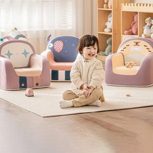 Canapé pour enfants, chaise en tissu doux au design de dessin animé, pour enfants de 2 ans et plus, avec accoudoirs, rembourrage en mousse à haute élasticité - Product Image 4
