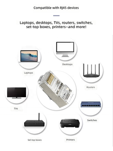 Connecteur réseau RJ45 Cat7 STP FTP 8 broches 8p8c Cat6a, connecteur modulaire traversant Cat 7 Cat7 RJ45 - Product Image 4