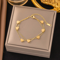 Bracelets Chaîne & Maillon Mixte Acier Inoxydable - Bijou Tendance Charme Doré Homme Femme