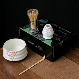 Juego de Tazas de Cerámica Tradicionales Chinas para Té Matcha, con Soporte para Batidor, Cuchara y Cesta, Regalo para Bodas y Cumpleaños - Product Image 2