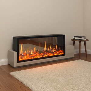 Cheminée électrique LCD de 71 pouces - Effets de flamme réalistes, télécommande, chauffage réglable, <span class=keywords><strong>insert</strong></span> encastré, certifié CE - Product Image 1