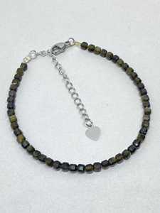 Pulsera de Obsidiana Dorada con Cuentas Facetadas en Forma de Cubo, Cristal Natural, Ajustable, para Sanación, Meditación, Yoga, Piedra de Nacimiento - Product Image 5