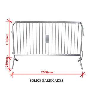 Hot Dipped Galvanized Barricades Welded Temporary Fence