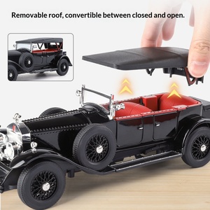 Modelo de Coche Clásico Phantom a Escala 1:24, de Aleación y Plástico, Juguete Vintage Fundido a Presión, 3 Puertas Abribles, con Sonido y Luz, de Retroceso, para Unisex - Product Image 4
