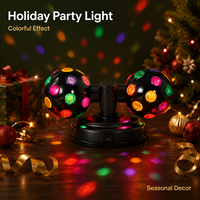 Lumière disco LED double MX-6021 pour événements de Noël, 6000K, lumière du jour, alerte colorée, certifiée EMC+LVD+ROHS, 31x12x16cm, pour la décoration de la pièce pendant les fêtes