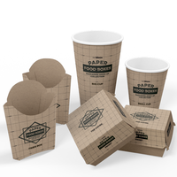 Boîtes d'emballage pour la restauration rapide imprimées en couleur personnalisées, disponibles en carton et carton ondulé, avec finition brillante et mate.