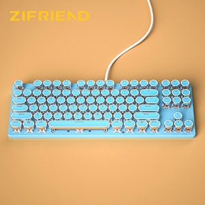 Punk Style 87-Keys Game Mechanical Keyboard USB Computer Laptop <b>Tablet</b> Supports Russian English Hebrew Spanish Arabic Game Mecha - Product Image 6