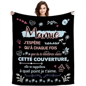 Couverture en flanelle personnalisée pour la <span class=keywords><strong>fête</strong></span> <span class=keywords><strong>des</strong></span> <span class=keywords><strong>grand</strong></span>-<span class=keywords><strong>mères</strong></span>, Noël - Cadeau décoratif pour femmes - Product Image 1