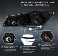 Feux arrière LED fumés VLAND, barre de feux arrière modifiée, signal séquentiel pour Lexus IS250 2006-2012