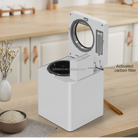 Broyeur de déchets alimentaires électrique 2,5 L en acier inoxydable pour cuisine, contrôle par bouton, pour usage domestique, OEM ODM
