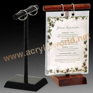 Solid Wood Tabletop Menu Holders for Restaurant <b>Tables</b> Rustic Menu Display Stands with Natural Finish for Cafes and Hotels - Product Image 6