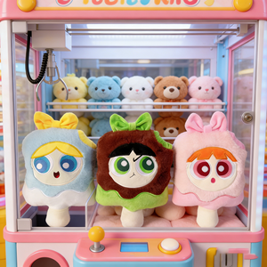 Peluche personalizzati delle Powerpuff Girls, morbidi, 8 pollici, giocattoli di peluche, personaggi dei cartoni animati, giocattoli per bambini, per macchine a griffa. - Product Image 1