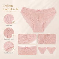 Novedad de Verano: Ropa Interior y Lencería de Encaje Suave y Transparente para Mujer, Pantis y Calzones de Encaje Transpirables